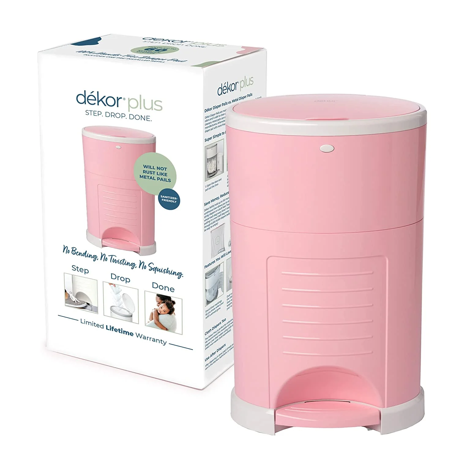 Basurero Plus Rosado Dékor