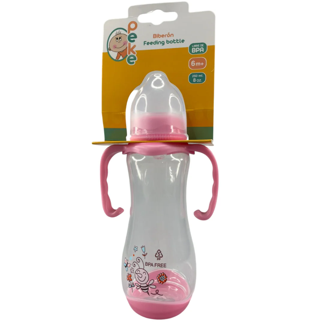 Biberón ergonómico con agarradera Peke 8 onzas - Image 2