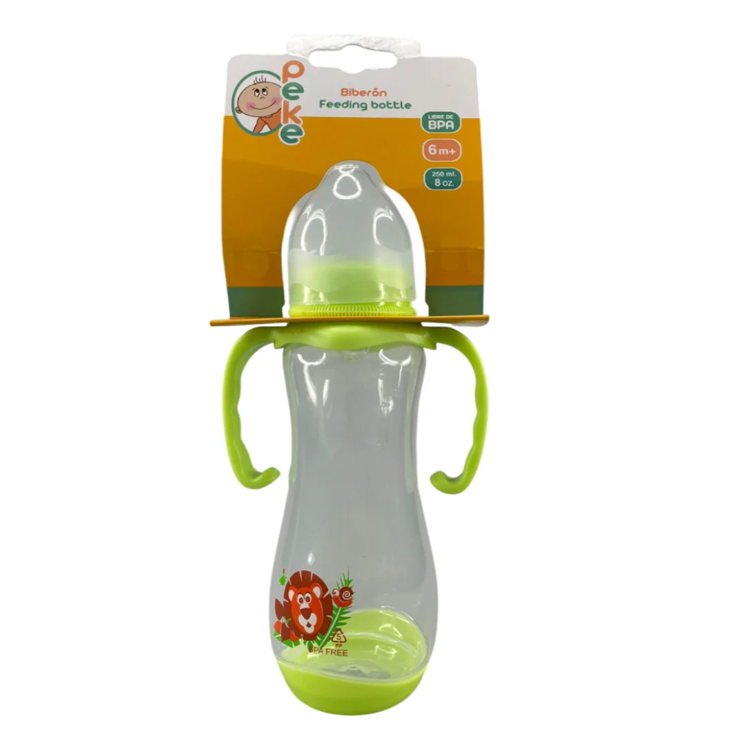 Biberón ergonómico con agarradera Peke 8 onzas - Image 3