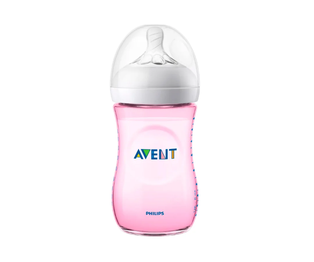Biberon Natural 2 9 Oz Rosado X2 Avent