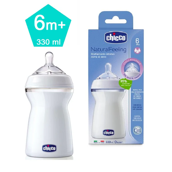 Biberón Nat. Feeling 6M Flujo Rápido Chicco - Image 2