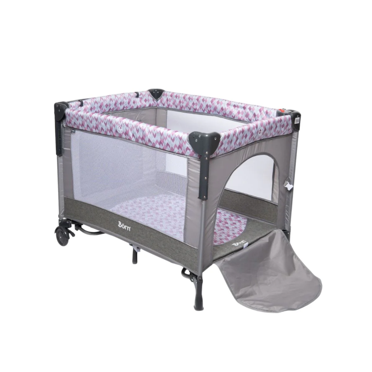 Corral Cuna Y Apego Collyn | Pink Print Born - Image 2