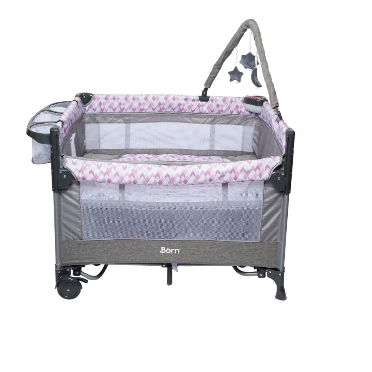 Corral Cuna Y Apego Collyn | Pink Print Born - Image 5