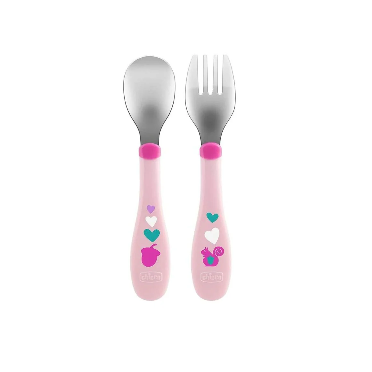 Cubiertos De Metal 18M | Rosa Chicco - Image 2