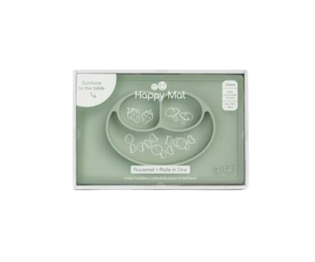 Plato con individual de silicona Sage Happy Mat - Image 2