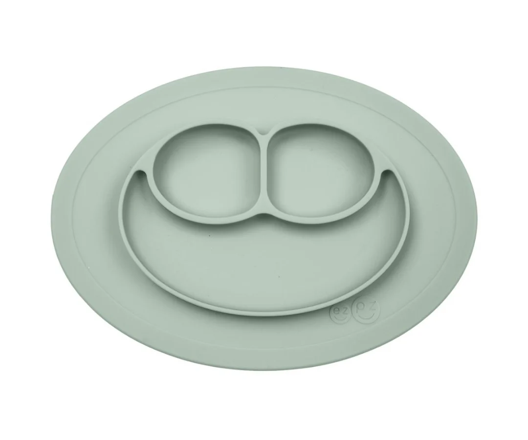 Individual Con Plato Mini Mat Sage Ezpz