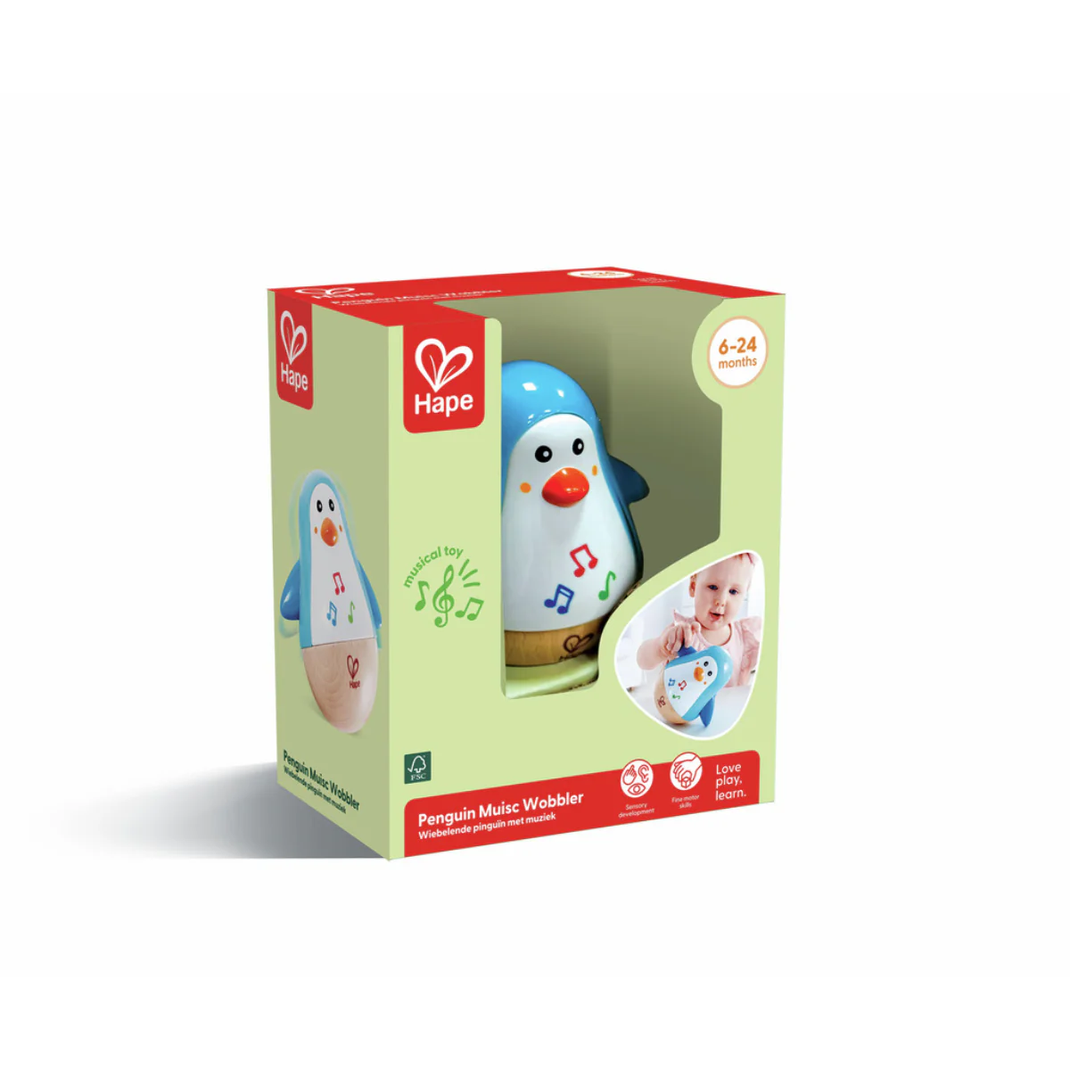 Juguete Musical Pinguino Oscilante Hape - Image 3