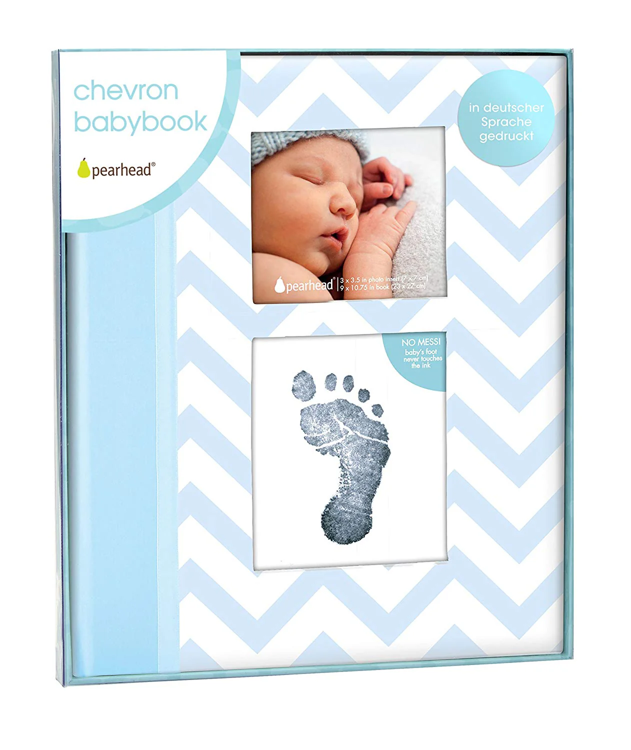 Libro De Memorias Chevron Baby Book Blue
