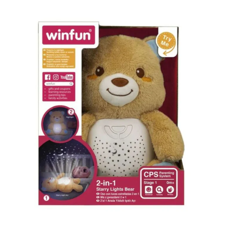 Oso Luces Estrellas 2 En 1 Winfun