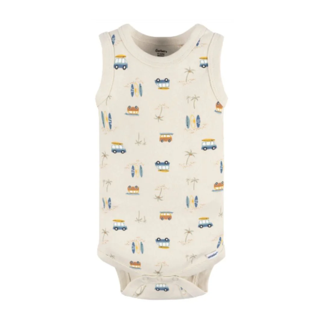 Paquete de 4 bodys Onesies® sin mangas - Image 5