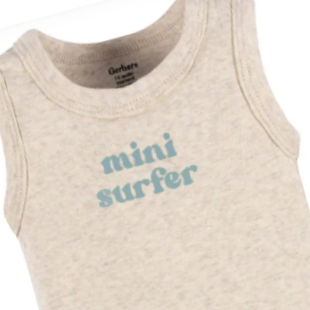Paquete de 4 bodys Onesies® sin mangas - Image 6