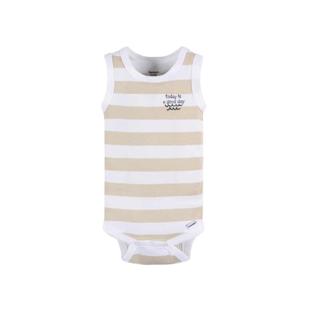 Paquete de 4 bodys Onesies® sin mangas - Image 6