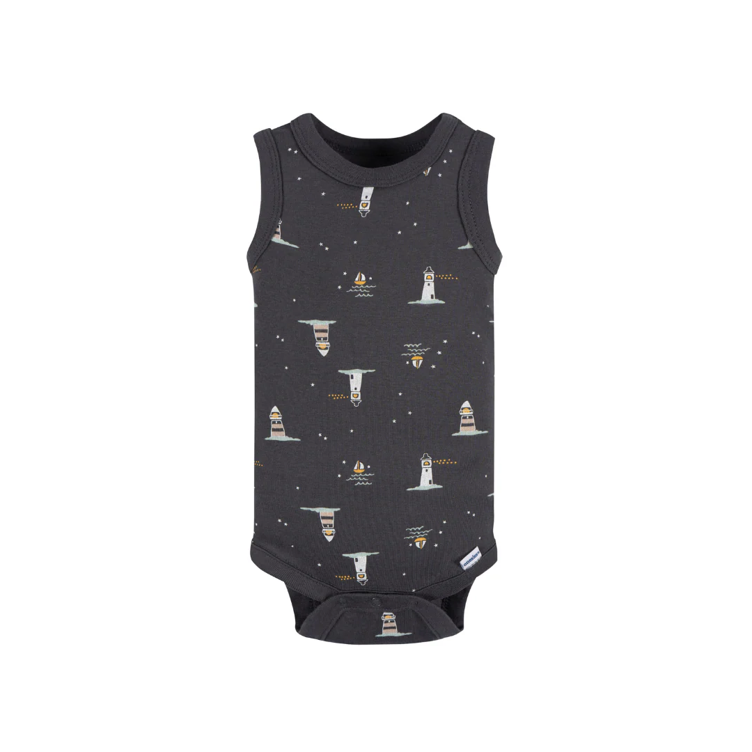 Paquete de 4 bodys Onesies® sin mangas - Image 8