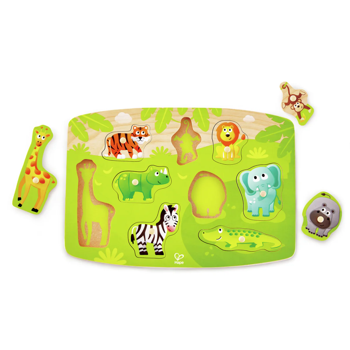 Rompecabezas Jungle Peg Multicolor Hape - Image 3