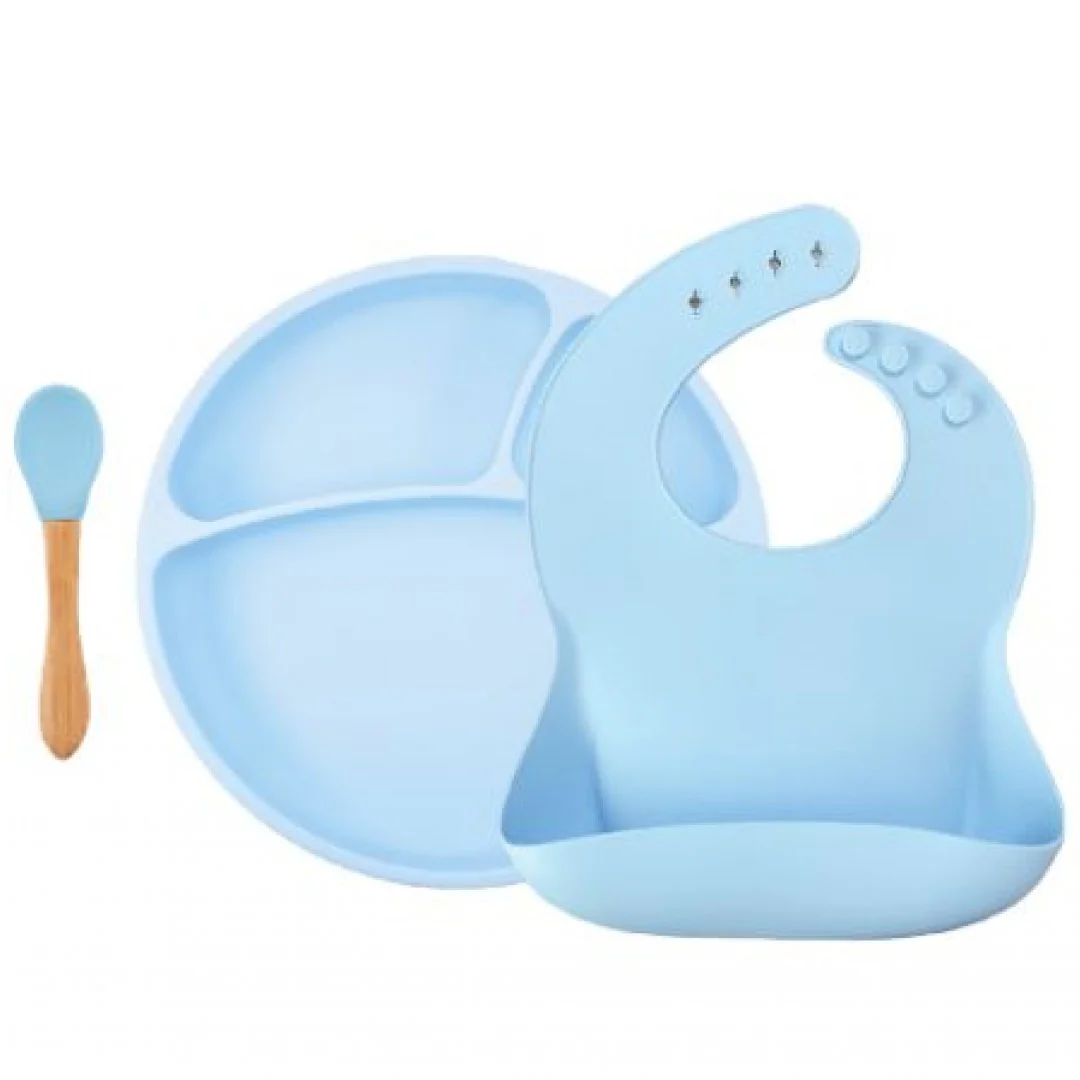 Set de babero cuchara y plato con divisiones - Image 2