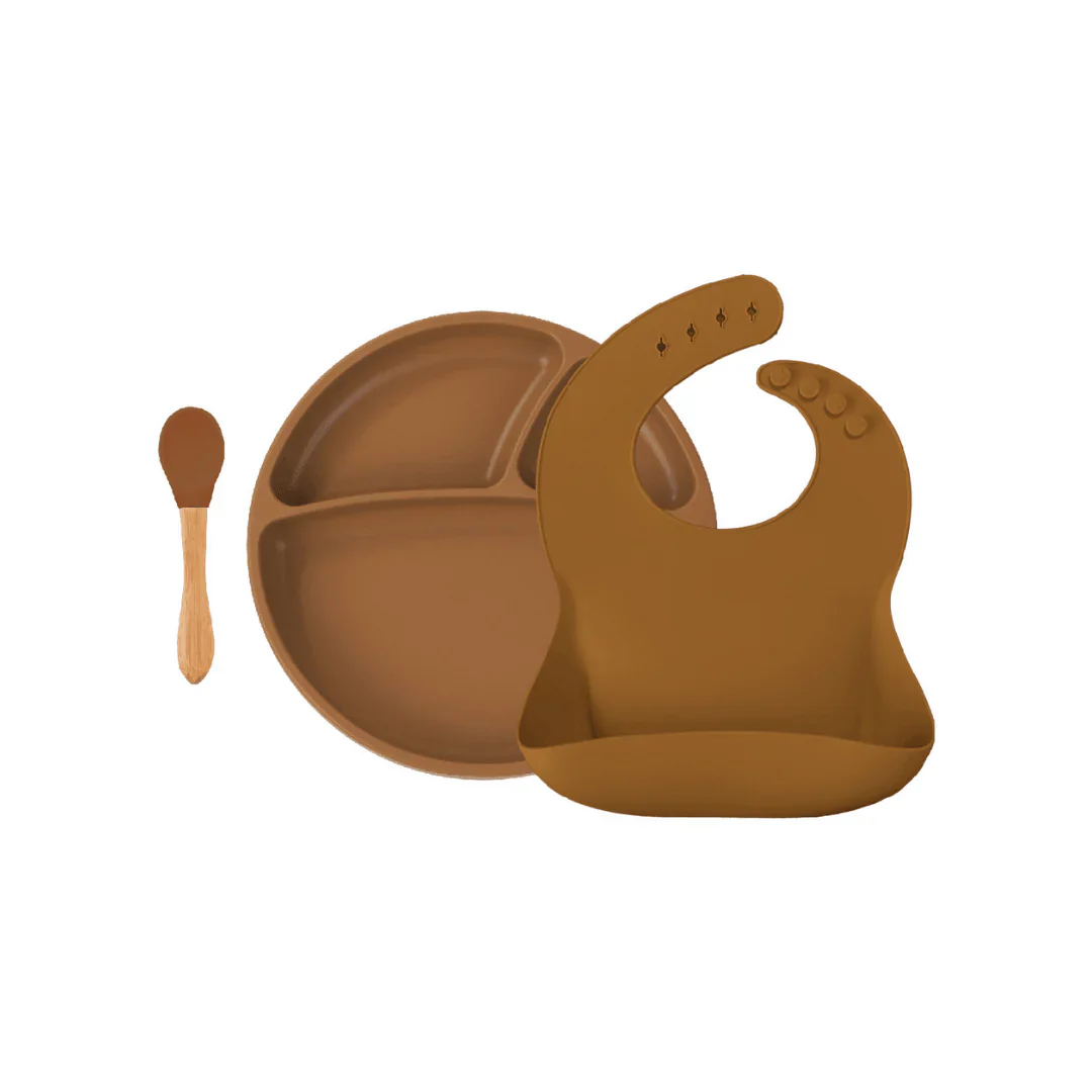 Set de babero cuchara y plato con divisiones - Image 3