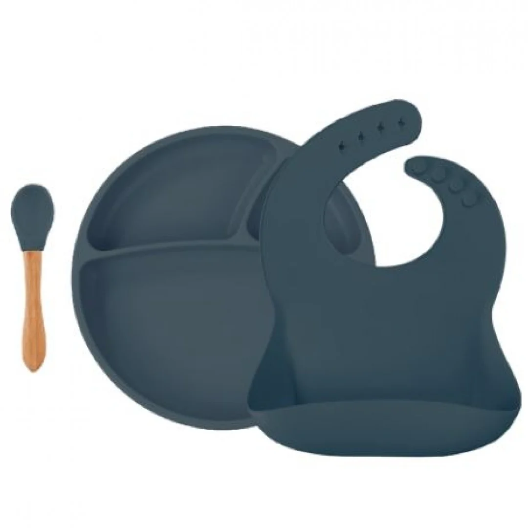 Set de babero cuchara y plato con divisiones - Image 4