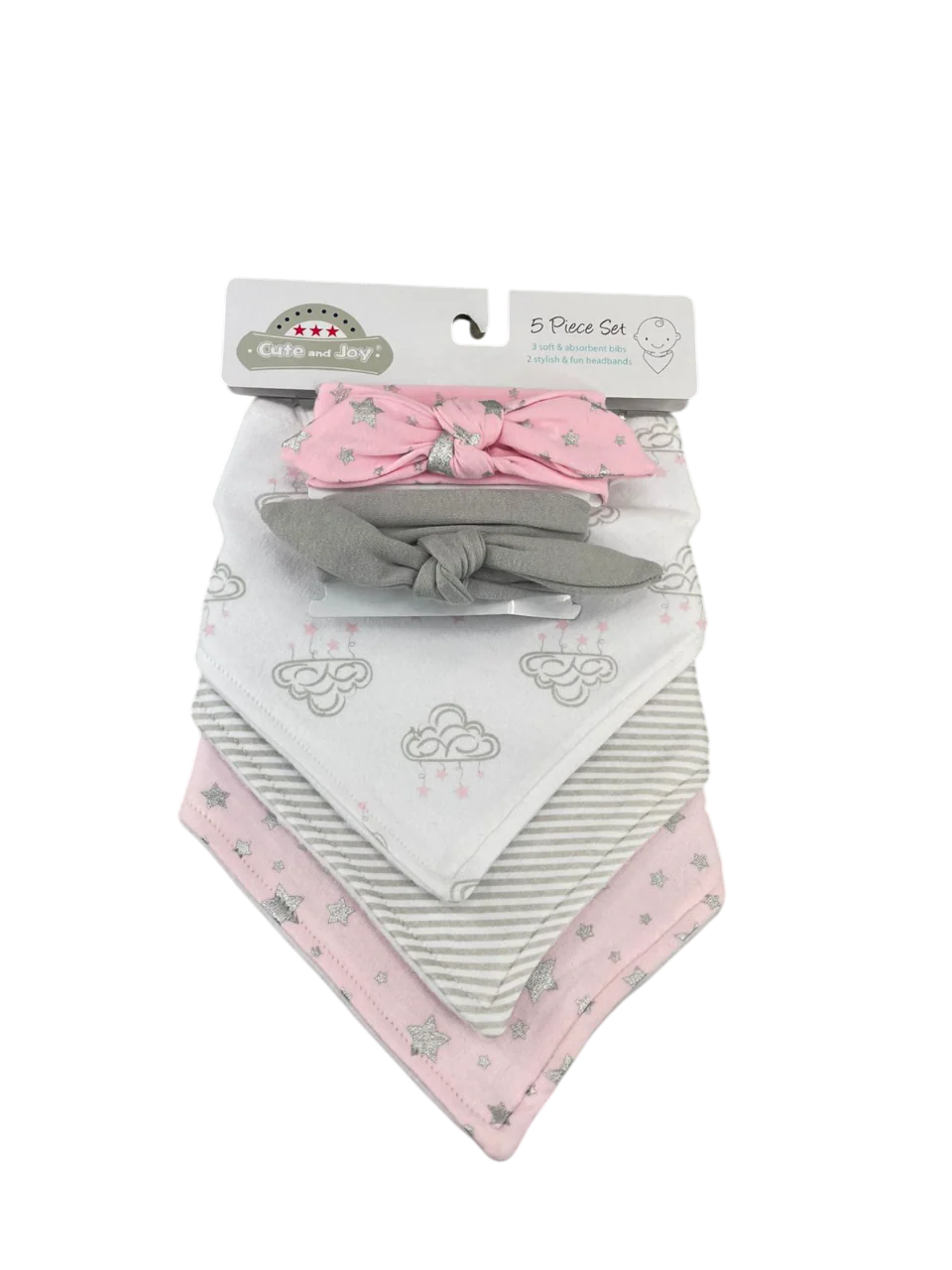 Set de cinco piezas bandanas y cintillos