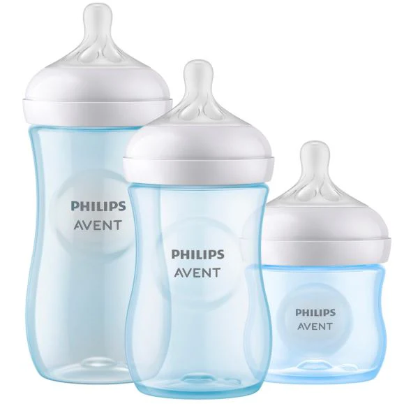 Set De Tres Biberones Natural Response | Azul Avent