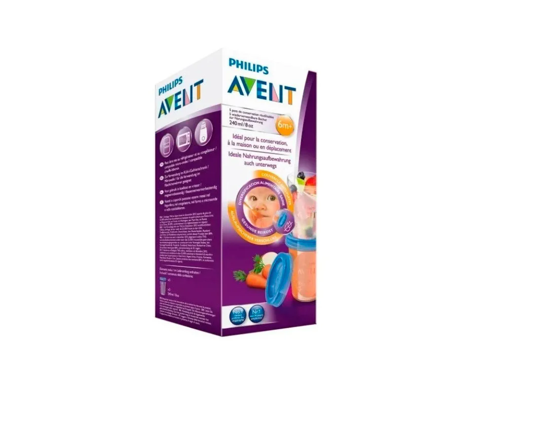 Set Vasos De Almacenamiento 240 Ml Avent - Image 4