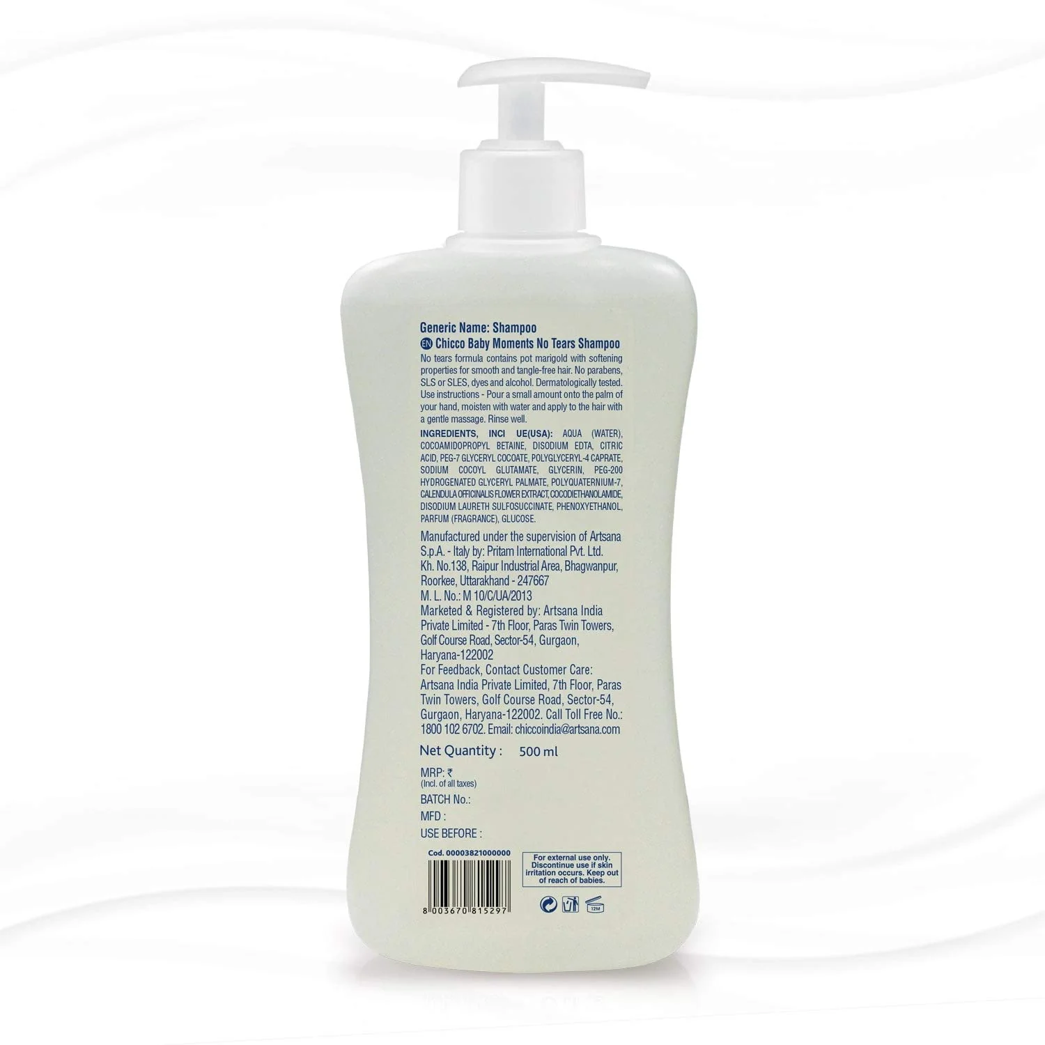 Shampoo 500Ml Baby Moments Pack 1 - Image 2