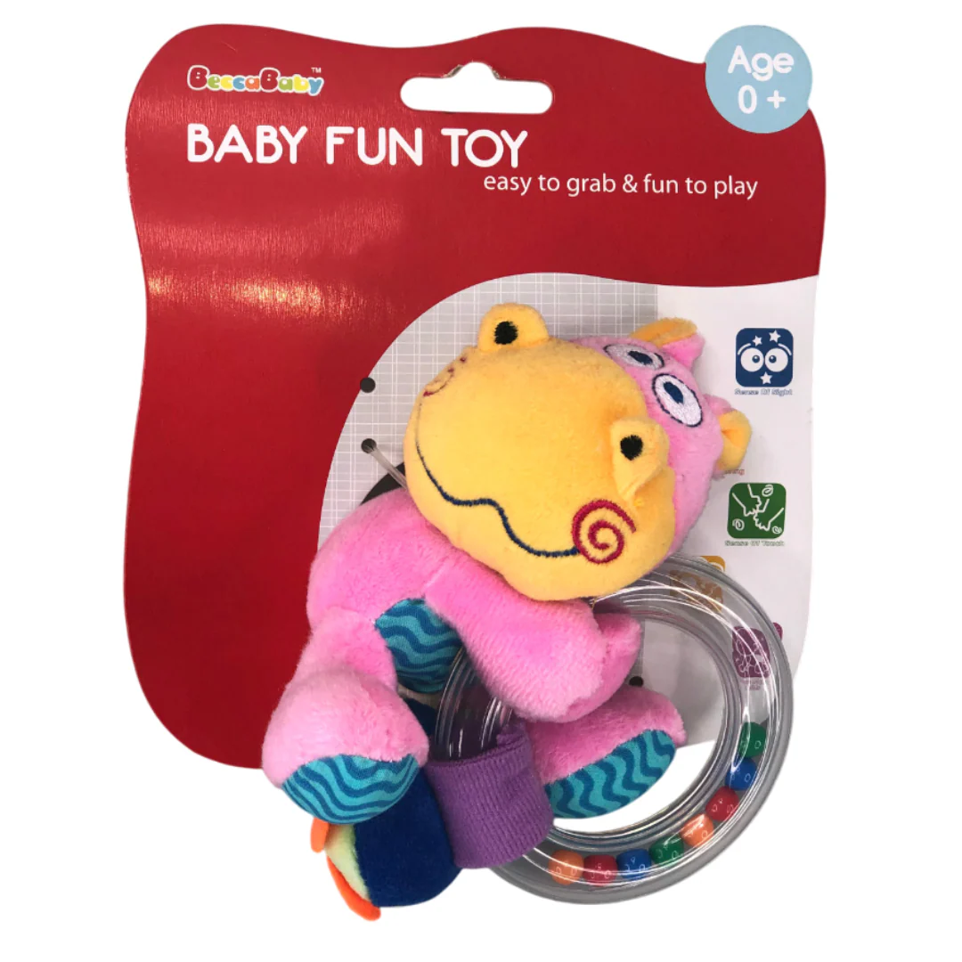 Sonajero De Peluche | Hipopótama B4 Baby