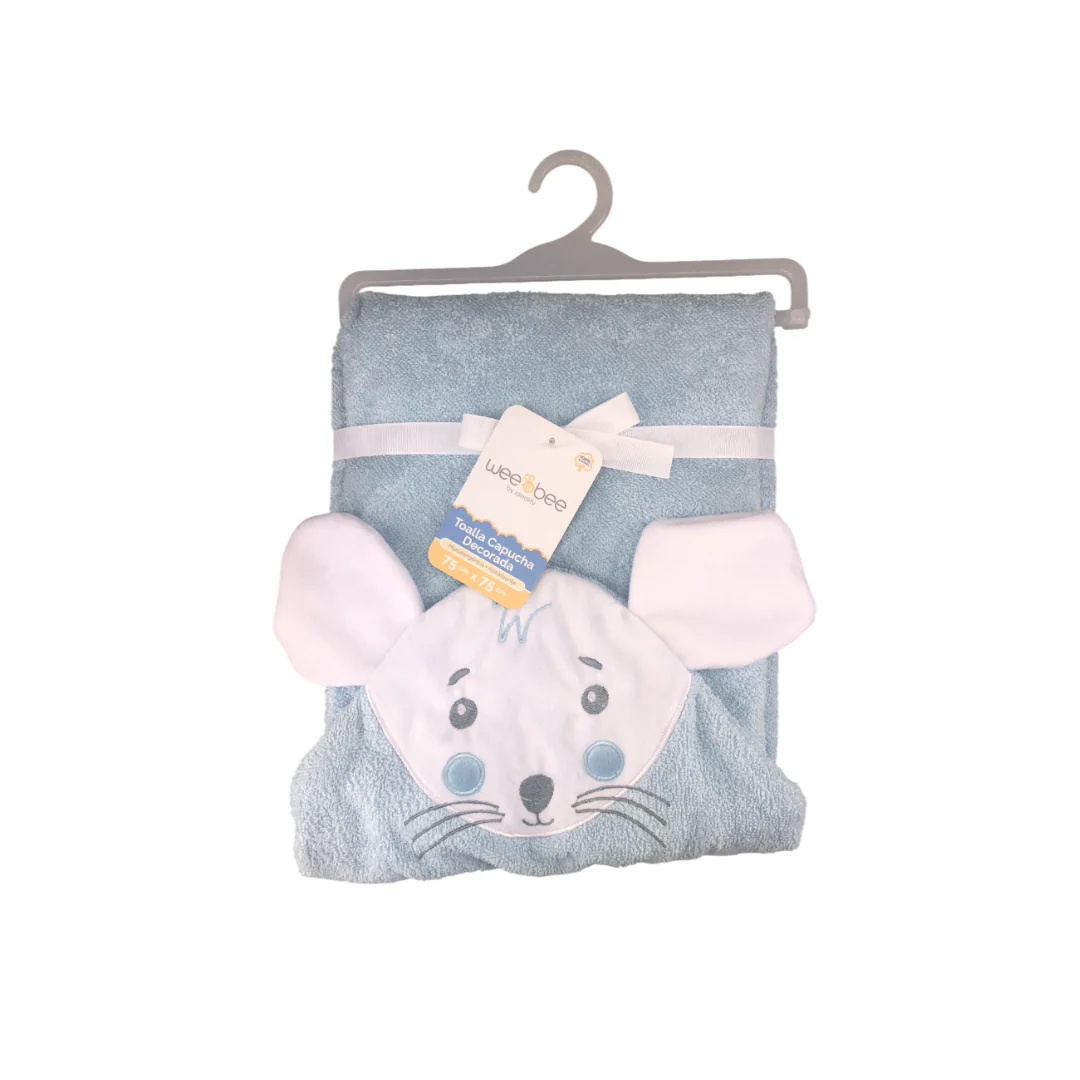 Toalla de baño capucha bordada 75x75cm - Image 3